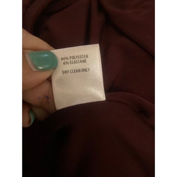 Bailey 44 Anthropologie womens Chic Burgundy Long Sleeve Ruched Bodycon Dress xs - Picture 9 of 9